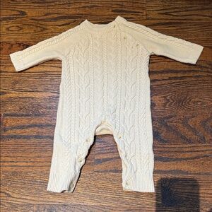 GAP Ivory Cable Knit Kids Footie